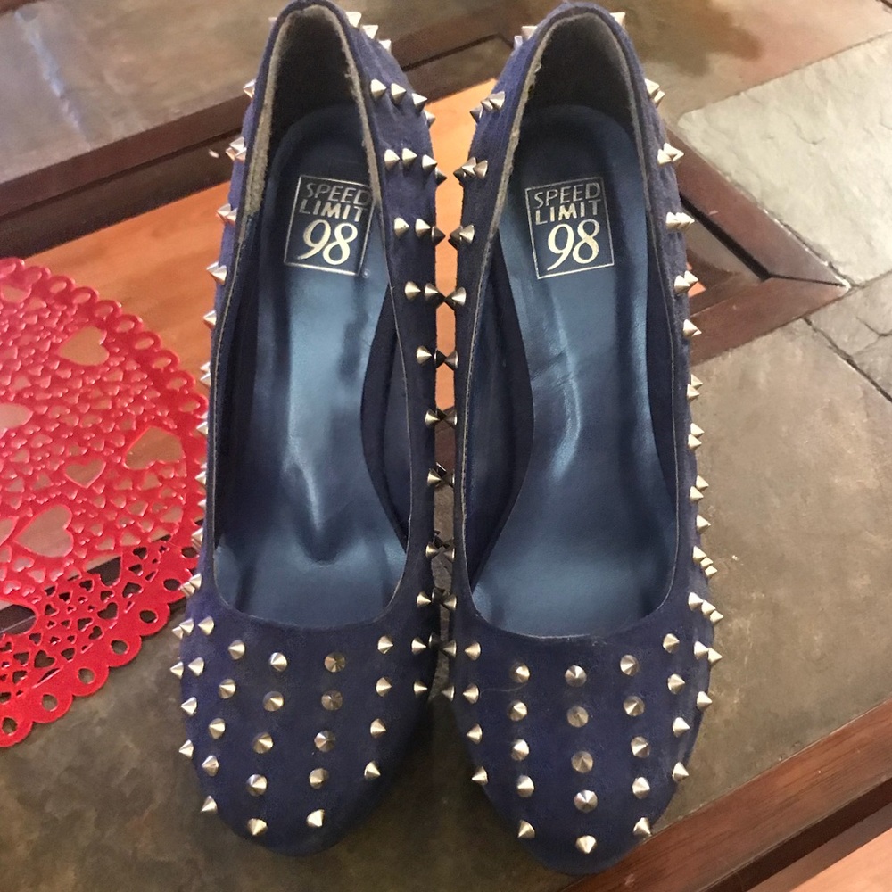 Blue Spike Pumps